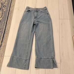 SHEIN Flare Wide-Leg Gray Jeans